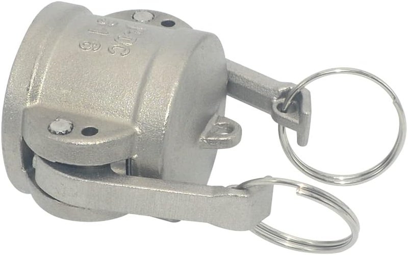 Varmhus Trash Pump Adapter Dust Cap/Dust Cover,Type DC Cam and Groove Hose Pipe Fitting Coupler,Stainless Steel 316 (1") - Image 5